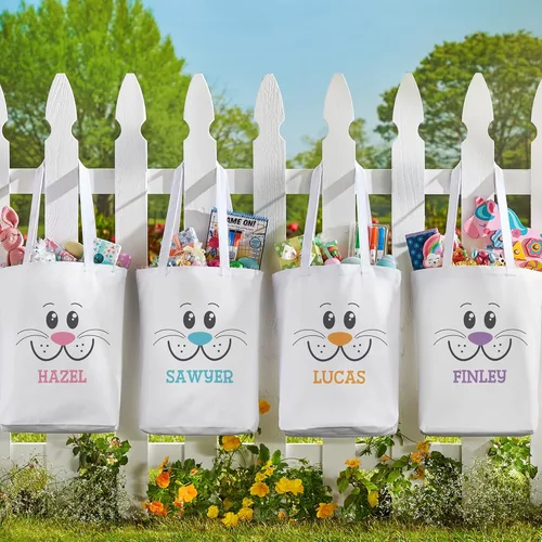 Vista 2 de Let's Make Memories Bolsas personalizadas para golosinas de Pascua - Bolsas de caza de huevos