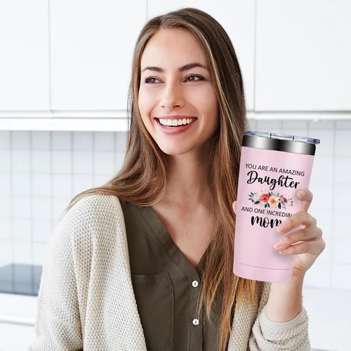 Vista 4 de Grifarny Daughter Gifts from Mom, Dad - Mothers Day, Valentines Day Gifts for Daughters Adult - You are an Amazing Daughter Tumbler 20 oz