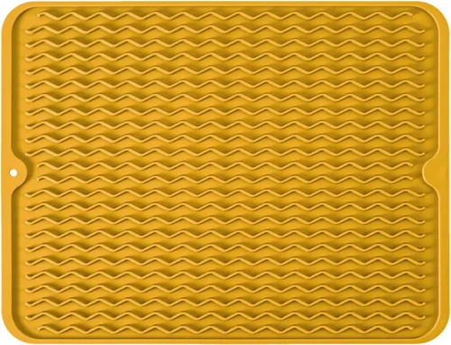 Vista 36 de Tapete de silicona para secado de platos para múltiples usos, fácil de limpiar, ecológico, tapete escurridor de platos resistente al calor