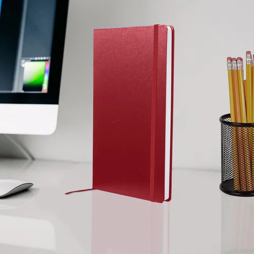 Vista 7 de DISCOUNT PROMOS Diarios personalizados de tapa dura con banda elástica de colores, paquete a granel personalizado, perfecto para la escuela