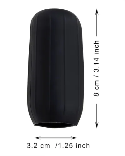 Vista 2 de Mini Skater 5 piezas de silicona para botella de viaje, funda elástica reutilizable, ajuste estándar para artículos de tocador estándar, tapa