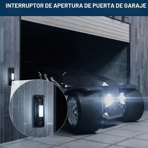 Vista 6 de Dreyoo - Timbre de metal con botón pulsador, timbre LED con cable, luz negra y blanca