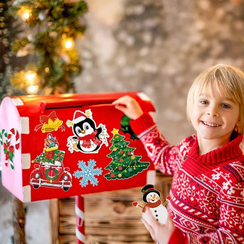 Vista 7 de 20 imanes de Navidad para nevera, imanes de decoración de puerta de garaje de Navidad, imanes magnéticos decorativos para nevera para automóvil