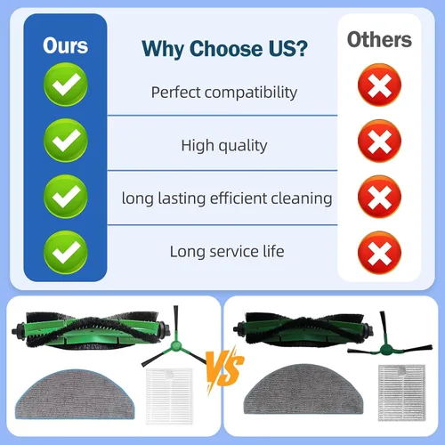 Vista 8 de Piezas de repuesto compatibles con iRobot Roomba Combo Essential Series (RVG-Y1), Y0140, Y0110, 105X, 104/105 / 106/108 / 1010/1020 Combo, 1 cepillo