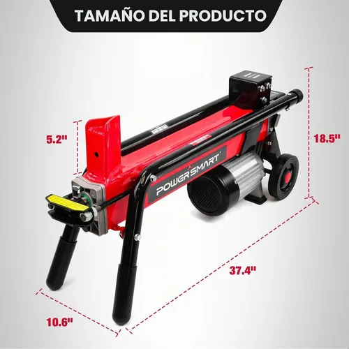 Vista 8 de PowerSmart - Divisor eléctrico de troncos, 7 toneladas, velocidad del motor 3500, 15 amperios, diseño horizontal de haz completo