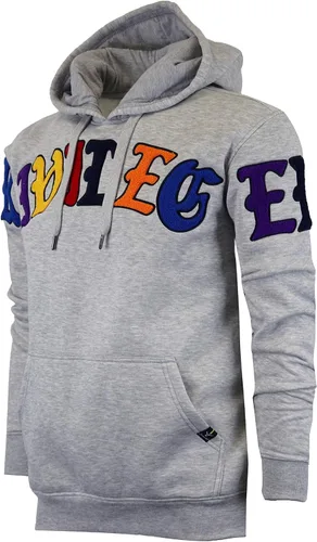 Vista 20 de Screenshot - Sudadera con capucha de forro polar para hombre, estilo urbano H11052-H.gris