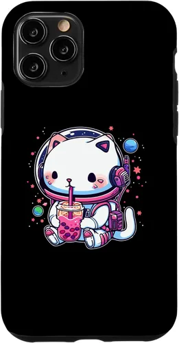 Vista 27 de iPhone 16 Kawaii Cat Bubble Boba Tea In Space Astronaut Anime Girls Case