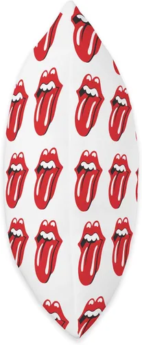 Vista 2 de The Rolling Stones - Almohada oficial de repetición de lengua blanca, 16.0 x 16.0 in, multicolor