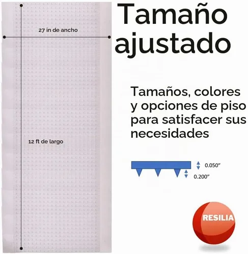 Vista 3 de RESILIA Protector/Alfombrilla Premium de Piso Extra Resistente para Suelos Alfombrados – Protección de Alfombra de Vinilo Plástico Antideslizante