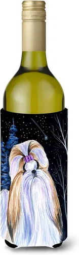Vista 240 de Caroline's Treasures SS8447CC Starry Night English Bulldog - Enfriador para latas o botellas, lavable, funda plegable con aislamiento para bebidas
