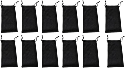 Vista 16 de OWL Bolsas a granel para gafas microfibra suave limpieza caso bolsa negro 12 negro