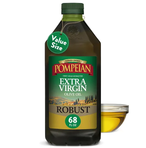 Vista 12 de Pompeian Aceite de oliva virgen robusto Primer aceite de oliva prensado en frío para cocinar: sabor audaz para pasta, adobos y aderezos