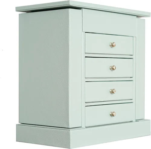 Vista 2 de Hives Honey Layla - Joyero azul organizador de joyas baúl de espejo para joyas