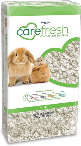 Vista 9 de Carefresh - Ropa de cama para mascotas de papel natural azul 99% libre de polvo para mascotas pequeñas con control de olores, 10 L