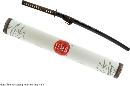 Vista 5 de HMS Samurai Katana Sword, Practical, Hand Forged, 1045 Carbon Steel, Heat Tempered/Clay Tempered, Full Tang, Sharp, Scabbard Katana 842
