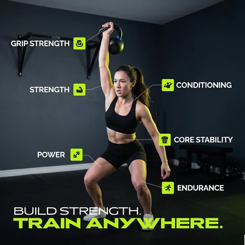 Vista 5 de Rage Fitness Single Piece Cast Iron Kettlebell, 8 to 24 kgs, Powder Coated