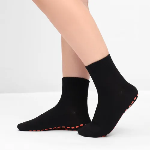 Vista 4 de NOVAYARD 5 pares de calcetines antideslizantes antideslizantes pegajosos para yoga, pilates, hospital, calcetines para hombres y mujeres