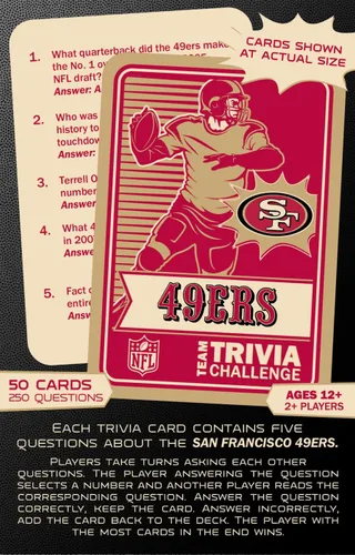 Vista 3 de MasterPieces Game Day - NFL San Francisco 49ers - Desafío de Trivia del Equipo, Oficialmente Licenciado