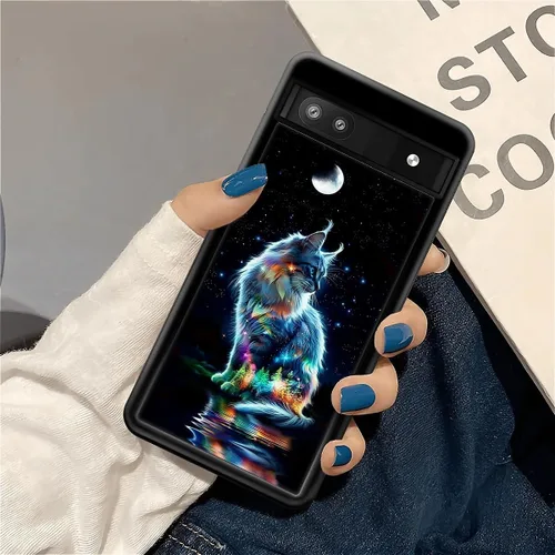 Vista 54 de Compatible con Google Pixel 4A 5G Mobile Case Creative Acrylic Panel trasero Silicona Protección Grip especialmente diseñado para Google Pixel 4A 5G