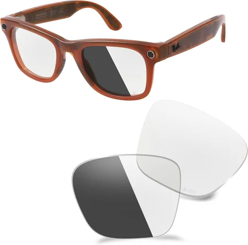 Vista 12 de ANSI Z87.1 Replacement Lens for Ray-Ban Meta Wayfarer Gen1&2&3 Al Glasses Negro ónice