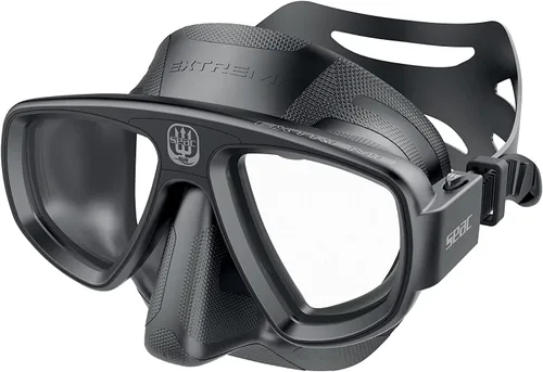 Vista 3 de SEAC Set Tris Shout con Aletas Largas Grito Negro, Máscara de Buceo Extremo y Jet Snorkel