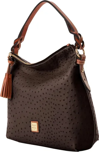 Vista 3 de Dooney & Bourke Bolso de mano, Correa de avestruz Twist Hobo Coral