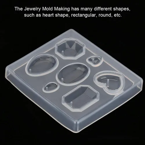Vista 5 de Fundición, silicona transparente facetada para joyería y fabricación de manualidades