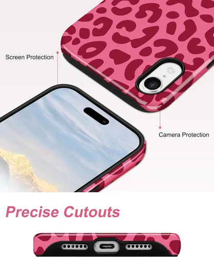 Vista 263 de Jusy Funda compatible con MagSafe con estampado de caparazón de tortuga marrón para iPhone 7/8/SE, cubierta protectora de TPU suave magnética