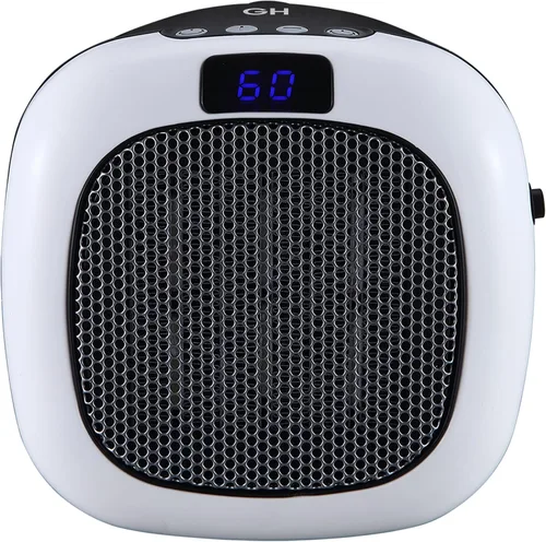 Vista 10 de Good Housekeeping - Calentador de pared mini para interiores con termostato y control remoto, 750 W, negro