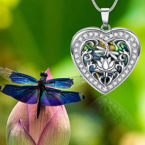 Vista 5 de Fanery sue Heart Locket Necklace That Holds Pictures Customized Photo Necklaces Personalized Lockets with Picture inside