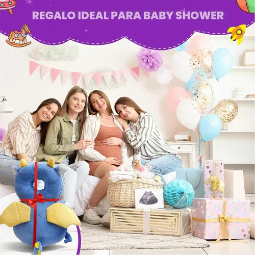 Vista 6 de HippoBaby Mochila protectora de cabeza de bebé, cojín de seguridad para gatear y caminar - Almohada de protección contra caídas con correas Elefante
