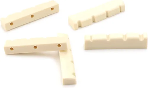 Vista 4 de 5 unids/pack Tuerca para bajo de guitarra de 1.654 in, tuerca superior ranurada, para instrumentos musicales de 4 cuerdas