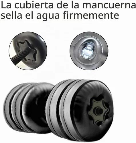 Vista 8 de Water Filled Dumbbells Set - Water Filled Weights - Portable Travel Weights - Adjustable Dumbbells Negro: 4~32 Lbs Par
