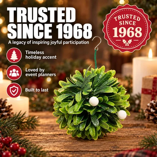 Vista 9 de Anderson's, Bola de besos de muérdago, decoraciones navideñas, Navidad, decoración colgante