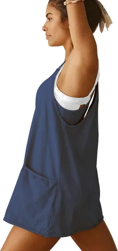Vista 5 de Vestido atlético para mujer con pantalones cortos incorporados, mini vestido de entrenamiento deportivo para golf, verano 2024
