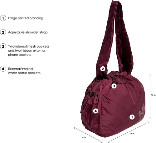 Vista 2 de adidas Originals Sport Shopper - Bolso bandolera, Carmesí (Victory Crimson), Bolso bandolera deportivo Shopper