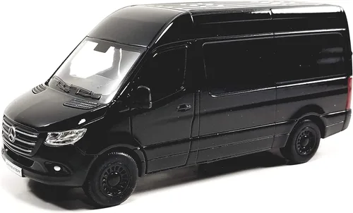 Vista 10 de KiNSMART - Mercedes-Benz Sprinter Cargo Van 1:48 O Escala 5" Modelo de Metal Fundido a Presión Furgoneta de juguete, acción de tracción (4 juegos)