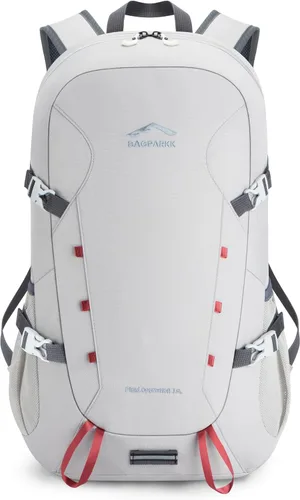 Vista 9 de BAGPARKK Mochila de senderismo, mochilas de viaje grandes de 35 litros para hombres y mujeres, resistente al agua, ultra ligera, plegable, plegable