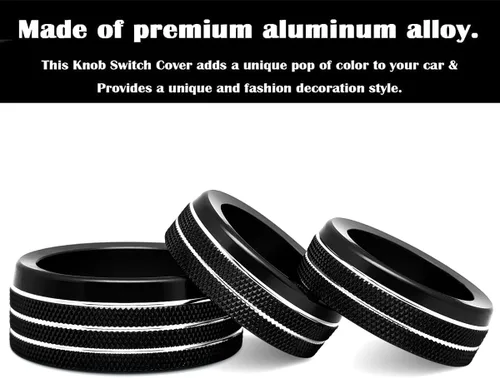 Vista 5 de Auprite Fundas de perilla de control de clima para accesorios Challenger 2015-2023 2024, para Dodge Charger 2015-2023 2024, para Dodge Chrysler Negro
