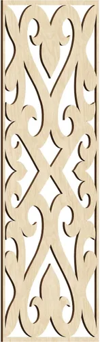 Vista 65 de Keene Paneles de pared decorativos de madera con calado, 9 3/8 pulgadas de ancho x 24 3/8 pulgadas de alto x 1/4 de alto, abedul Birch