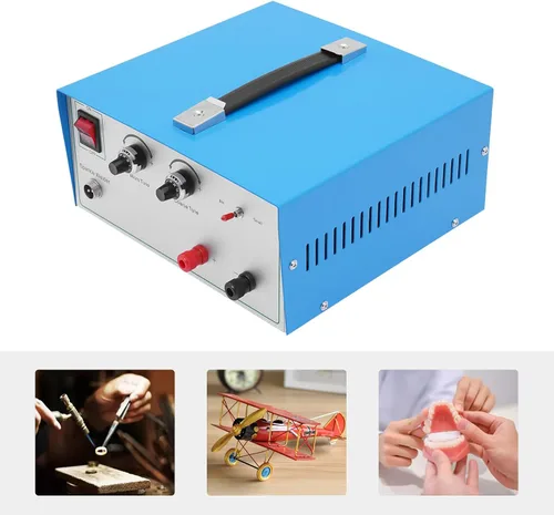 Vista 2 de Soldador por puntos de joyería 80A, máquina de soldadura por puntos portátil de mano, equipo eléctrico de soldadura por puntos de 600 W, máquina