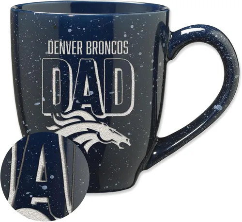Vista 66 de Rico Industries NFL Football #1 Dad 16 oz Team Color Laser Engraved Ceramic Coffee Mug
