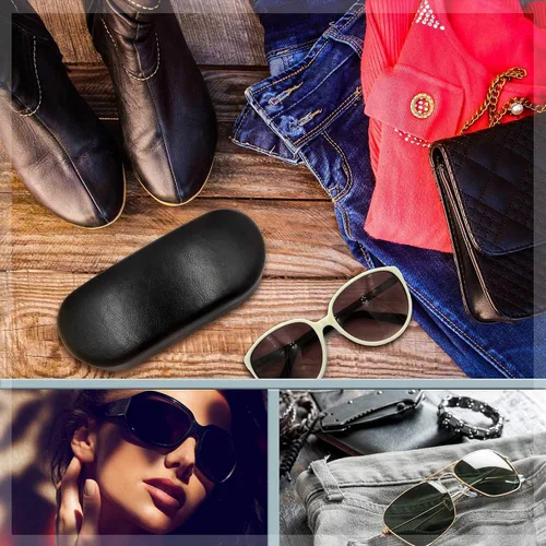 Vista 4 de MyEyglassCase - Funda rígida para lentes de sol con bolsa suave y tela
