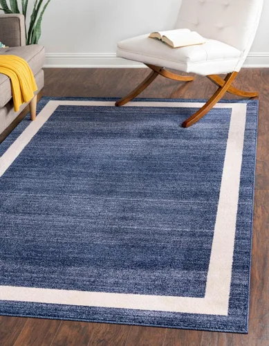 Vista 35 de Alfombra Unique Loom colección Del Mar - Maria (2,16 m x 3,05 m, Rectangular, Azul marino/ Marfil)