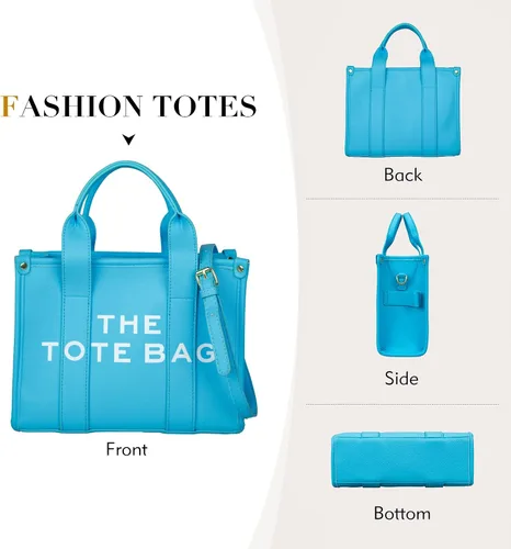 Vista 6 de Bolso de mano para mujer, bolso de mano de cuero a la moda, pequeño bolso cruzado personalizado con asa superior para el trabajo y viajes