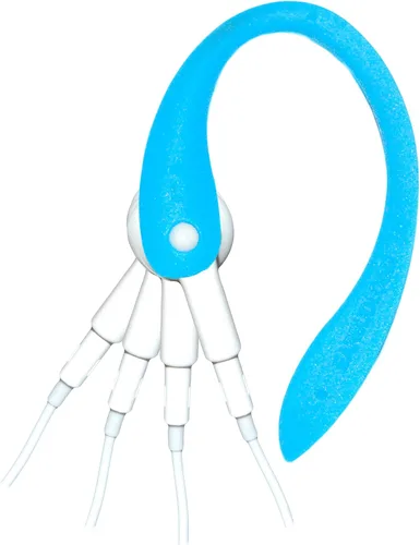 Vista 7 de Flex - Compatible con tus auriculares con cable Apple iPhone Se fija a tus auriculares con cable para modelos de iPhone (azul)