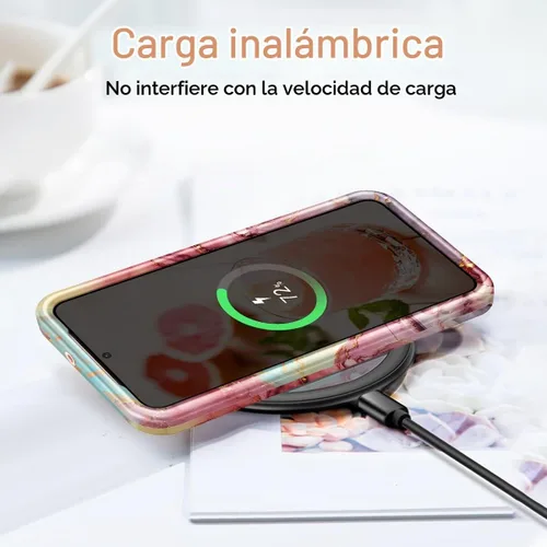Vista 5 de Btscase Funda para Samsung Galaxy S22+/S22 Plus 5G, Patrón de Mármol 3 en 1 Resistente a Prueba de Golpes de Servicio Pesado Cuerpo Completo Rígida