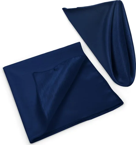 Vista 8 de Ultimate Textile -1 docena de servilletas reversibles Shantung Satin - Majestic - Servilletas de tela Majestic de 17 x 17 pulgadas, color azul marino
