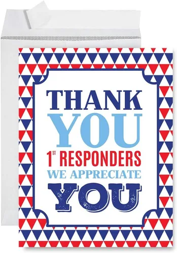 Vista 48 de Andaz Press Social Distancing Thank You - Tarjeta jumbo de 8.5 x 11 pulgadas, AF esencial, tarjeta de felicitación de agradecimiento en blanco