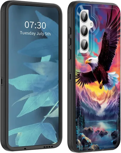 Vista 20 de Funda para Galaxy S23 5G, híbrida de doble capa (tapa a prueba de polvo integrada) (soporte magnético para automóvil) a prueba de golpes, protección
